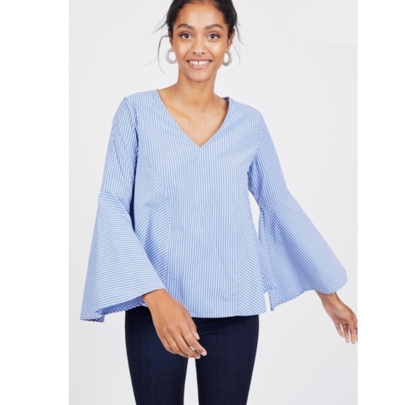 Ava Bell Sleeve Top Sz M - Picture 1 of 9